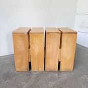 Paire tabourets ou chevets pin mobilier montagne 1950