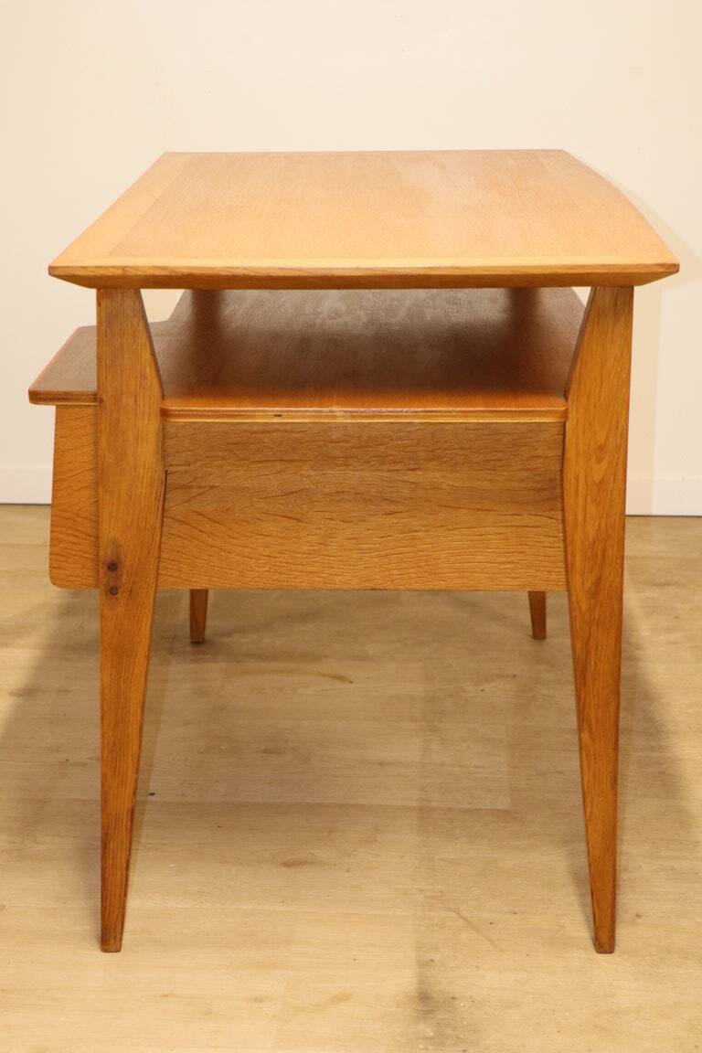 Vintage desk by Roger Landault in oak, 1950