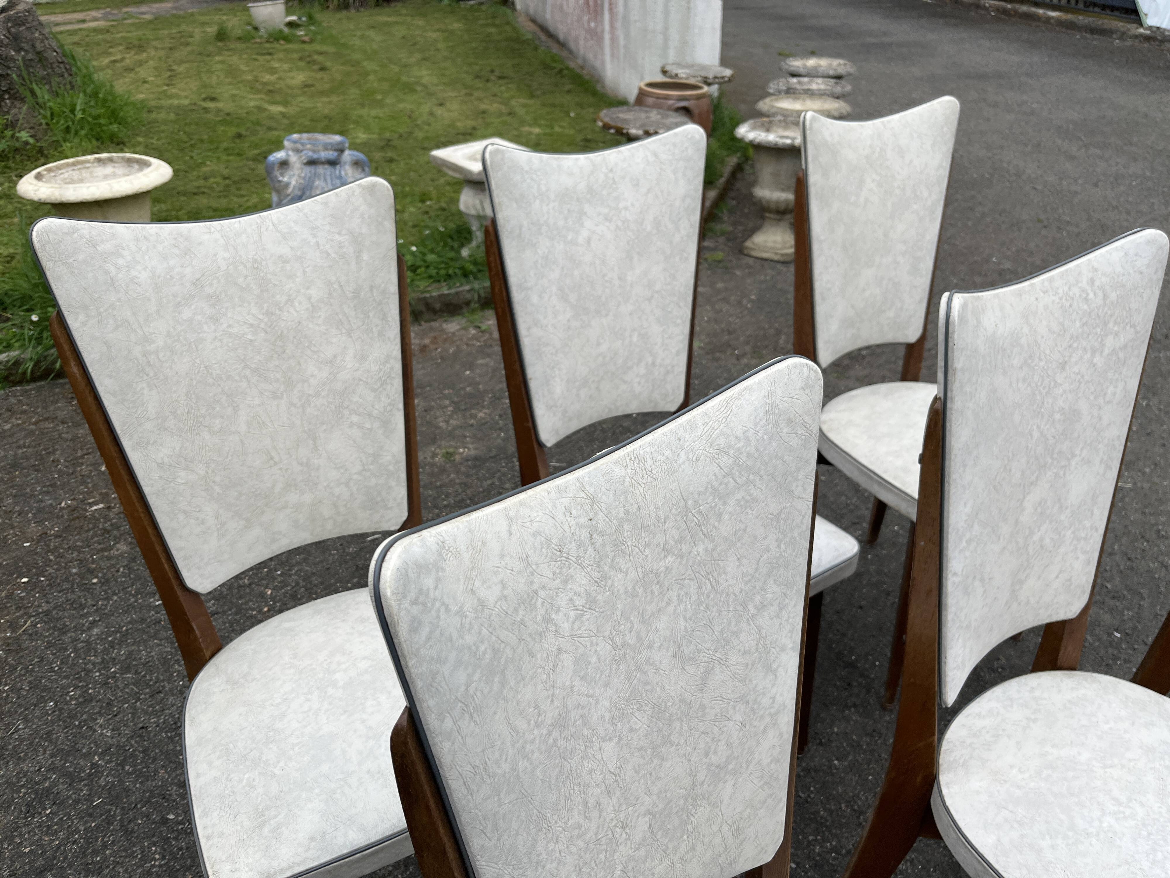 Ensemble de 6 chaises haute vintage – Design années 50/60