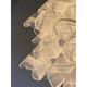Plafonnier verre de murano "ricci-curles" contemporain transparent et blanc carré de style mazzega