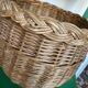Round wicker basket in a bohemian style.