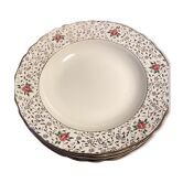 6 assiettes creuses salin modèle Aubusson