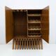 Postmodern Italian Bar Sideboard Murano Glass and Brass, 1980s