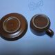 5 Tasses avec soucoupes en grès