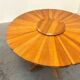 Unique round solid pine dining table, 1970s
