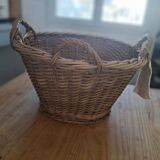Old wicker basket with 3 handles.