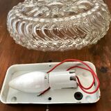 Ceiling light in cast glass circa 1950