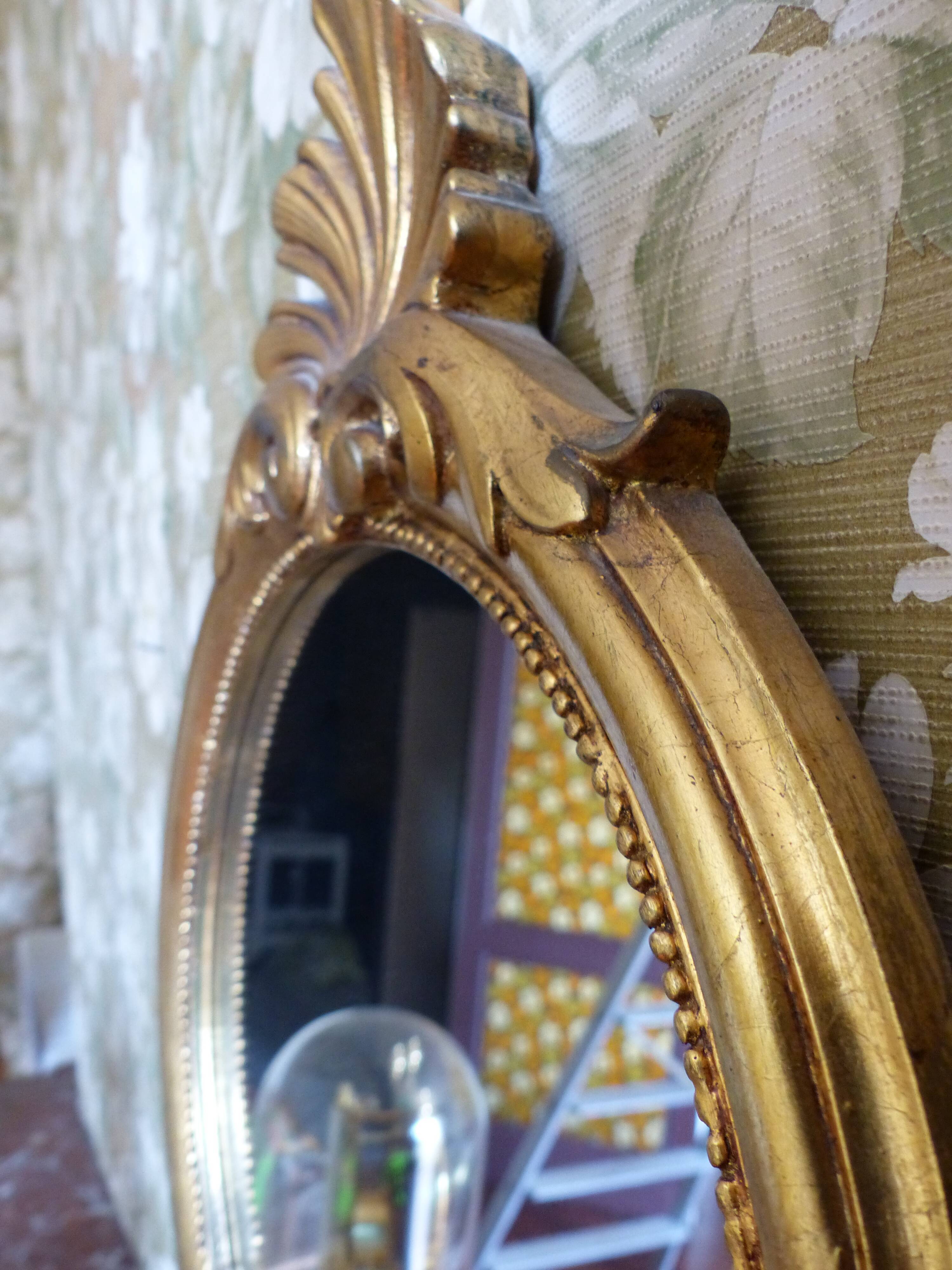 Golden rocaille mirror Louis XV style