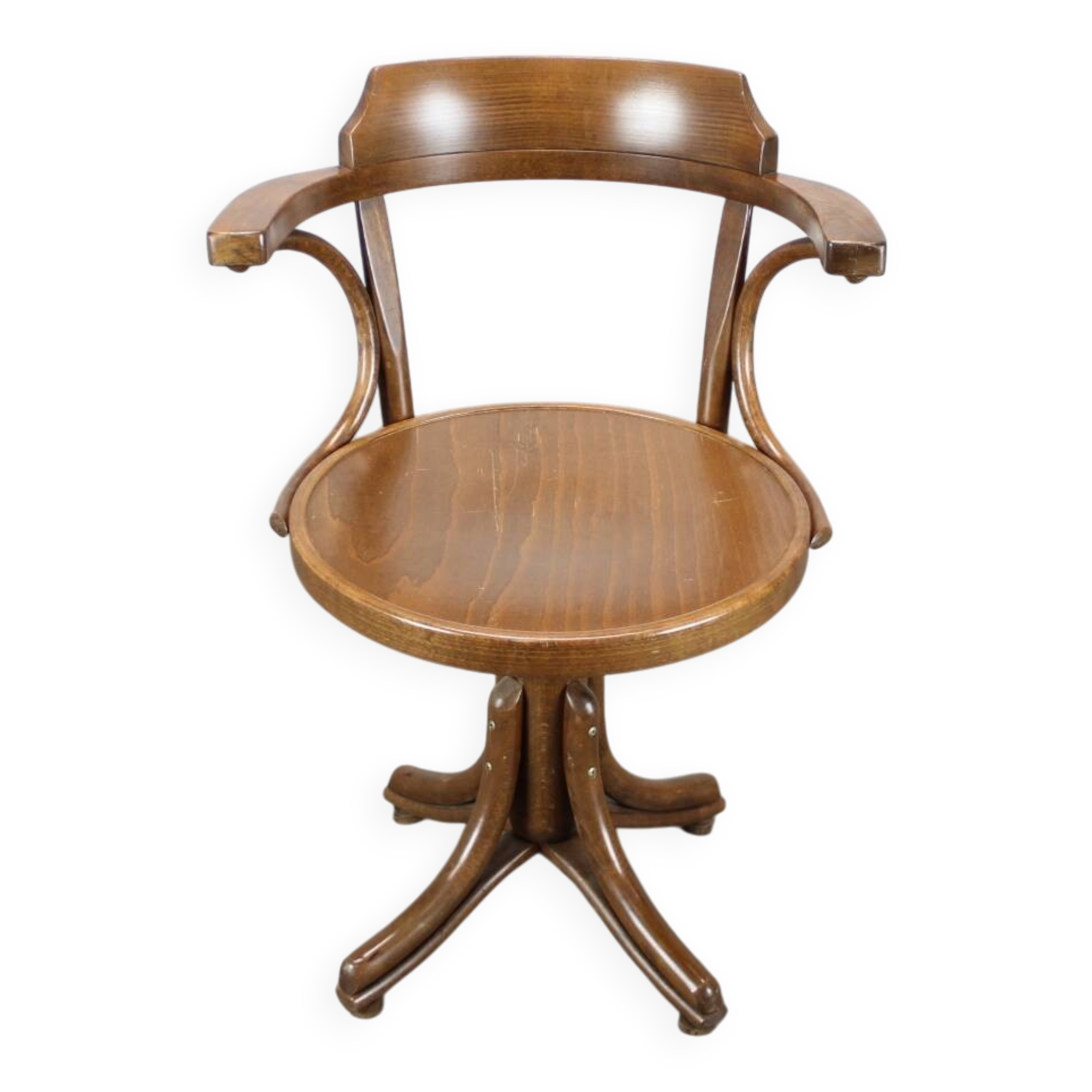 1993 ton czechoslovakia bentwood swivel armchair in the thonet tradition