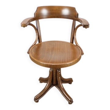 1993 ton czechoslovakia bentwood swivel armchair in the thonet tradition