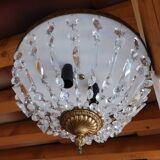 Lustre pampilles corbeille