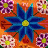 Orange Peruvian cushion cover