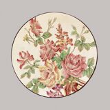 Decorative earthenware dish floral decoration Longchamp Terre De Fer