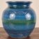 Glazed terracotta vase Rimini Blue by Aldo Londi for Bitossi, Italy, 1960.