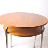 Bauhaus tubular steel cantilever table with underpanel ST 41 by Robert Slezák company