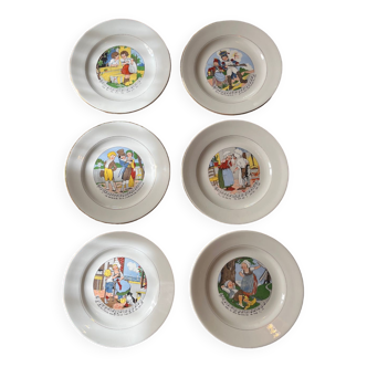 Lot Talking plates children&#39;s songs Digoin Sarreguemines