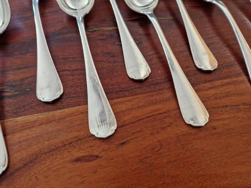 Christofle - Set of 12 Japan pattern silver-plated table spoons