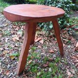 Solid wood tripod side table