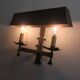 Pair of mid century Brutalist patinated iron wall lights, 1950s-60s