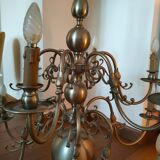 Lustre fer forgé doré