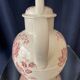 Theiere ou cruche en faïence crown devon a decor floral rose feminin