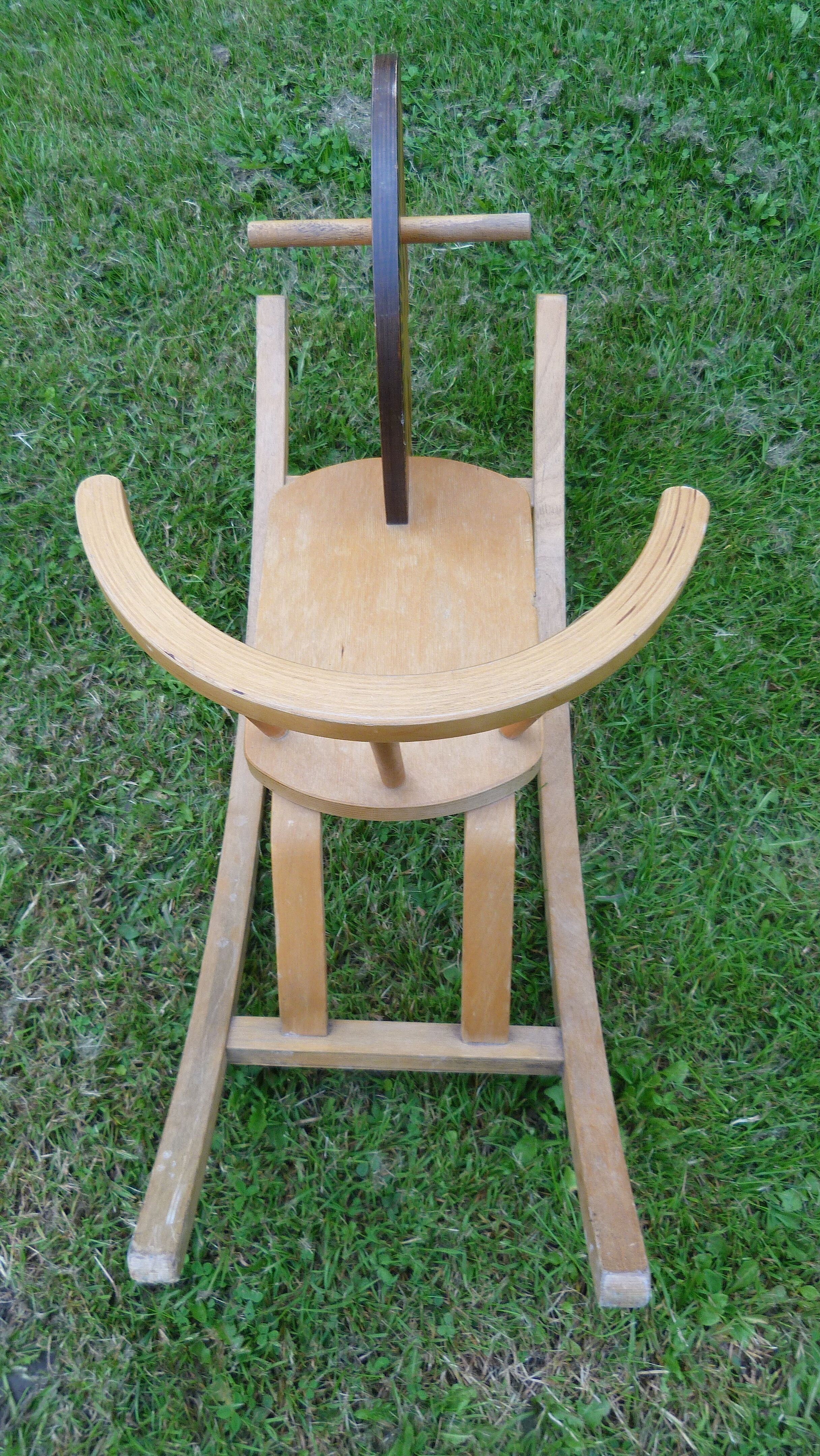 Wooden rocking horse