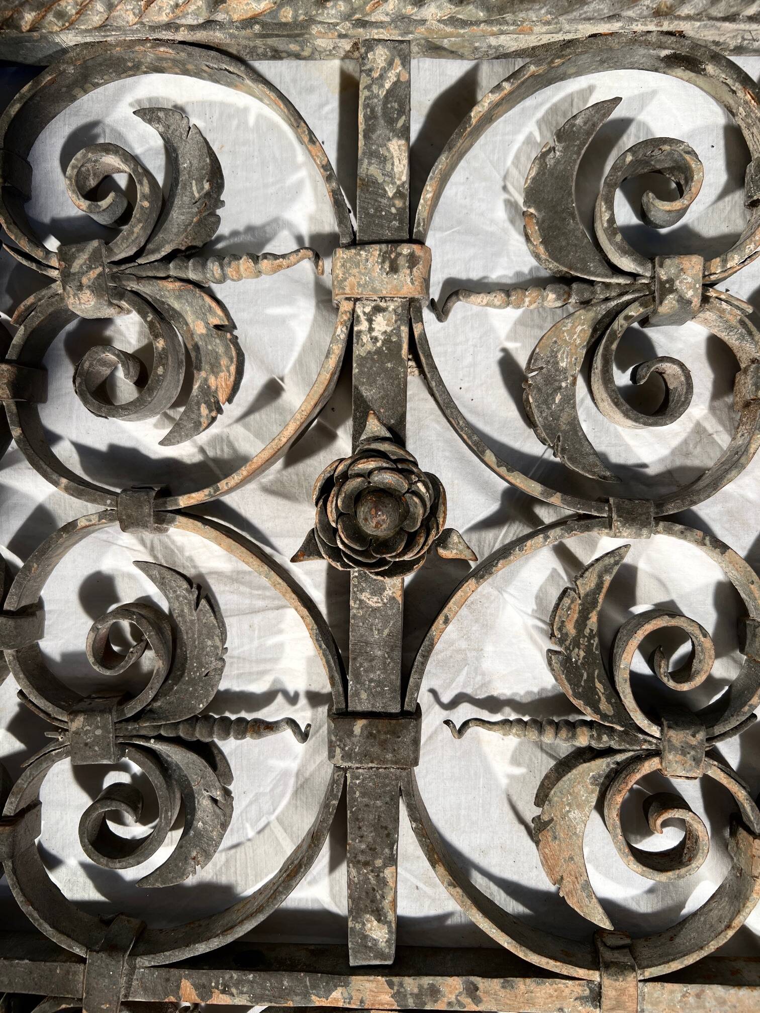 17th century wrought iron railing, balcony barrier railing