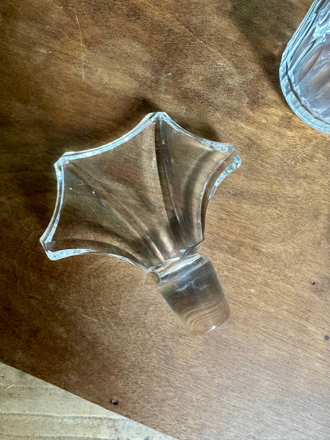 Small glass carafe
