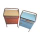 Pair of metal bedside tables and shelves formica years 60 in their juice