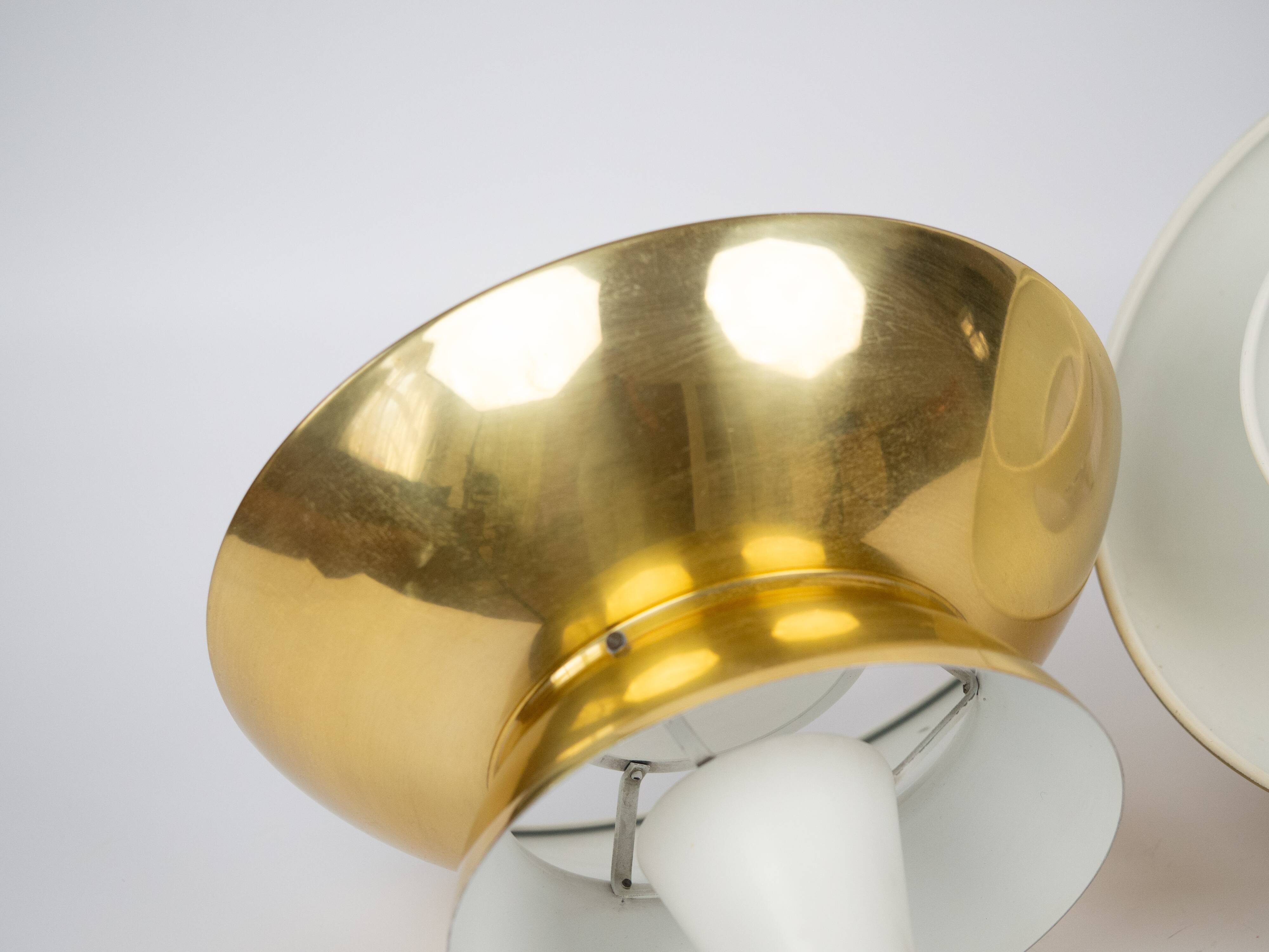 Paire de 2 suspensions vintage Doo Woo danoises par Henning Klok. Louis Poulsen, 1950.