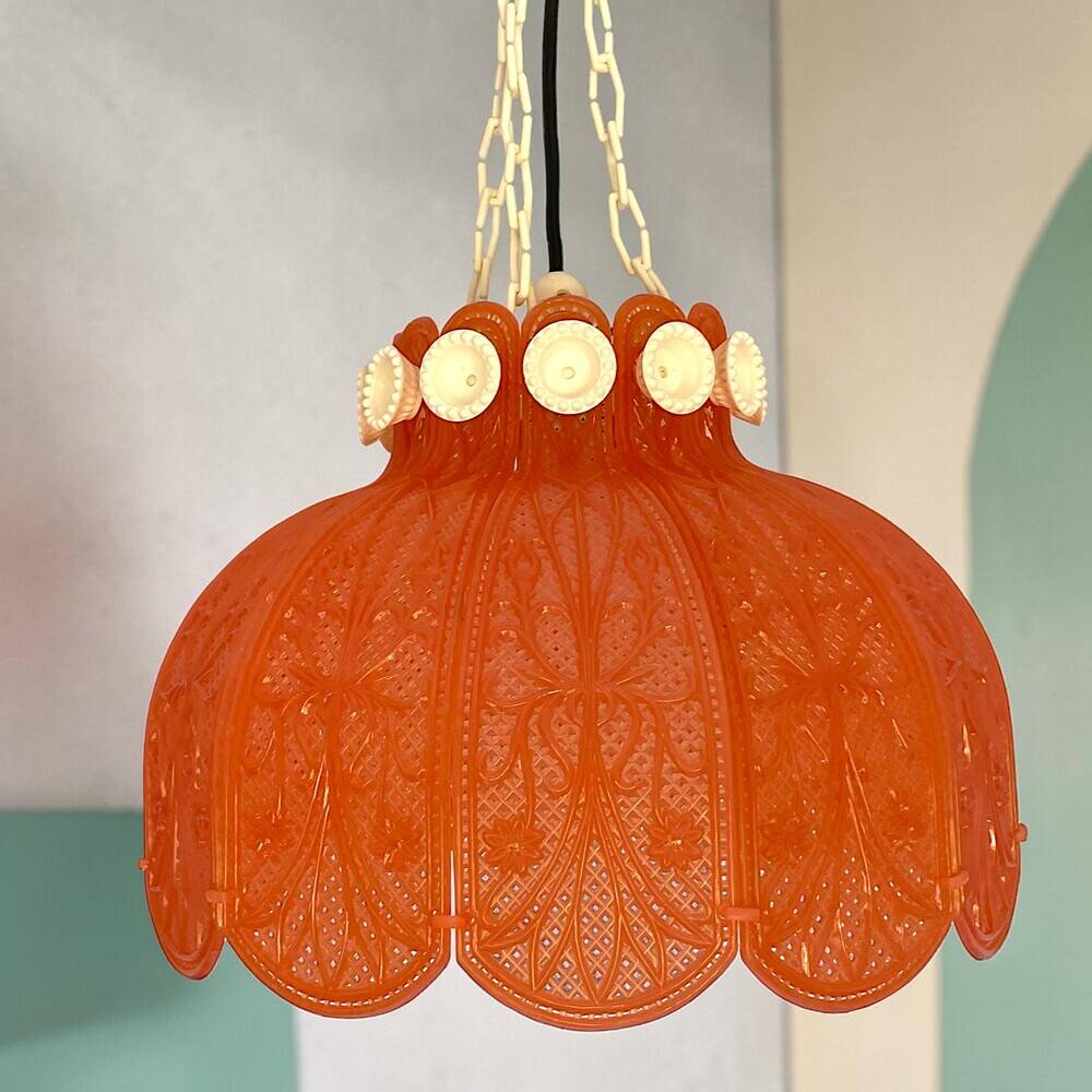 Red acrylic lace hanging light chandelier