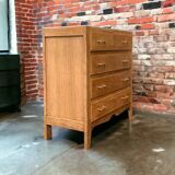 Commode vintage chêne brut massif 1950