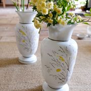 Vase opaline peint à la main français antique