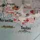 Vintage school map mdi FRANCE Corsica Massif Central