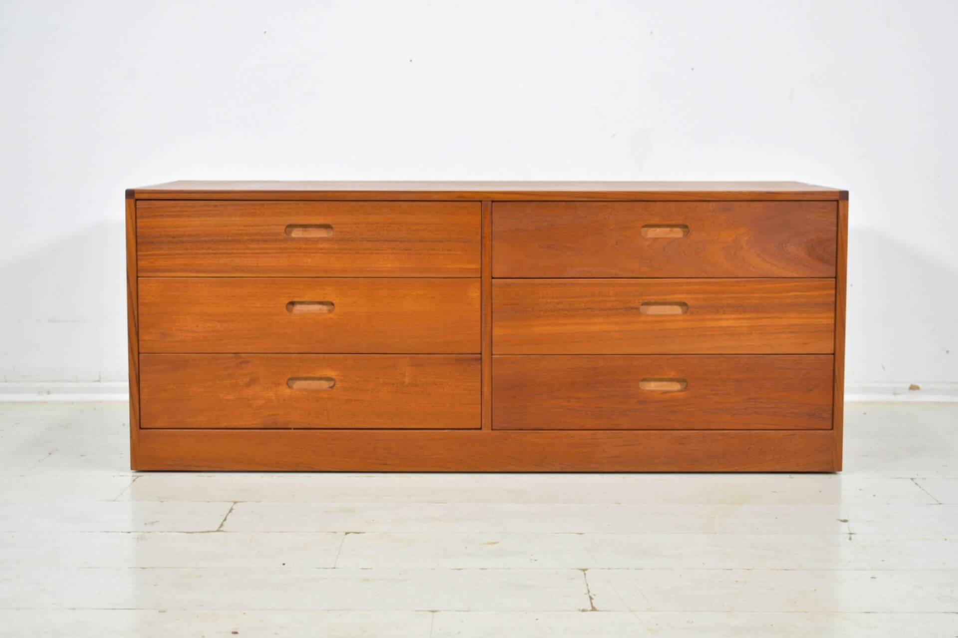 Chest of drawers by Erik Brouer 1960s Danish lowboard vintage teak