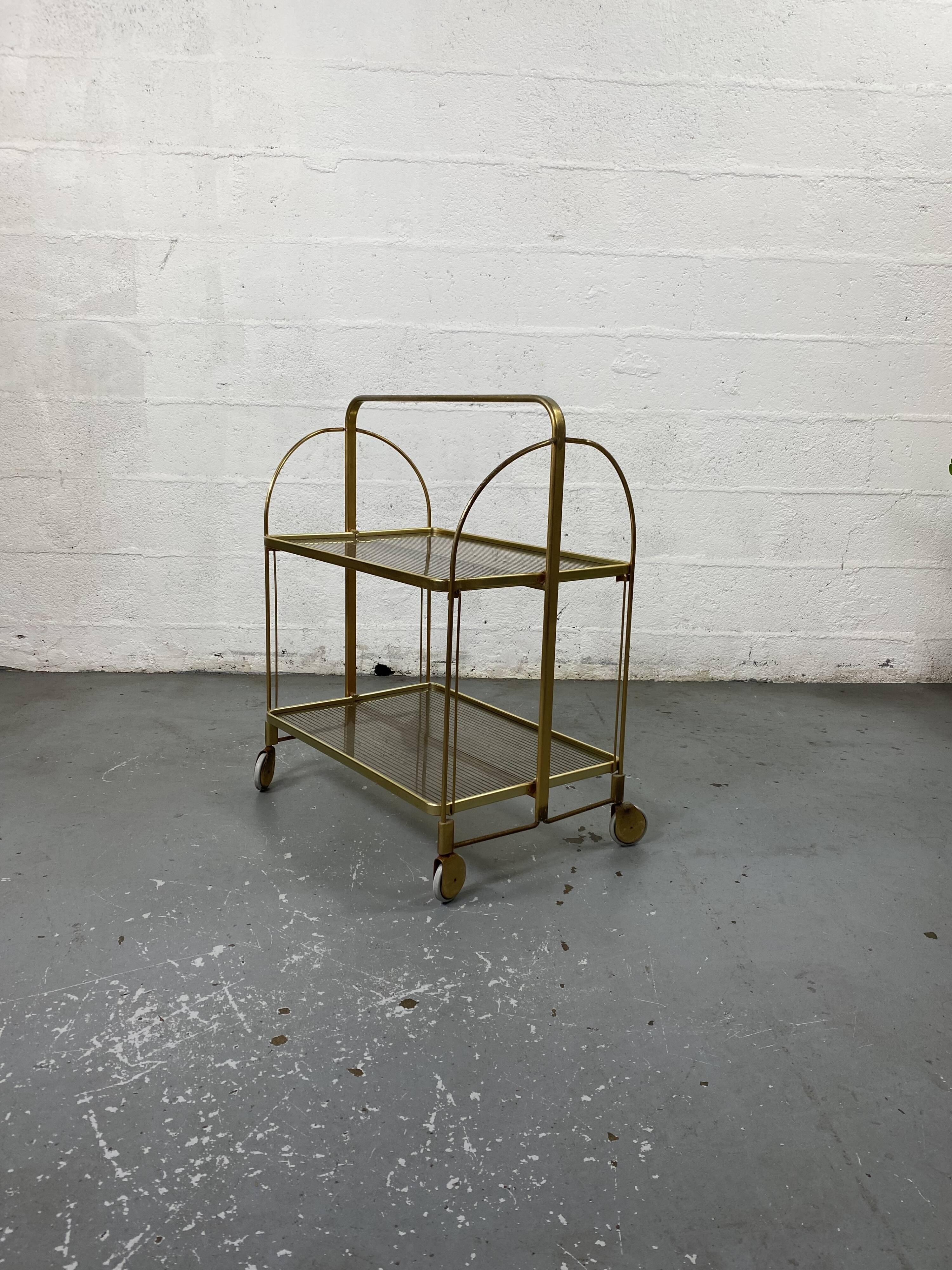 Vintage rolling golden folding service