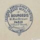 3 assiettes plates en faience e.bourgeois Paris