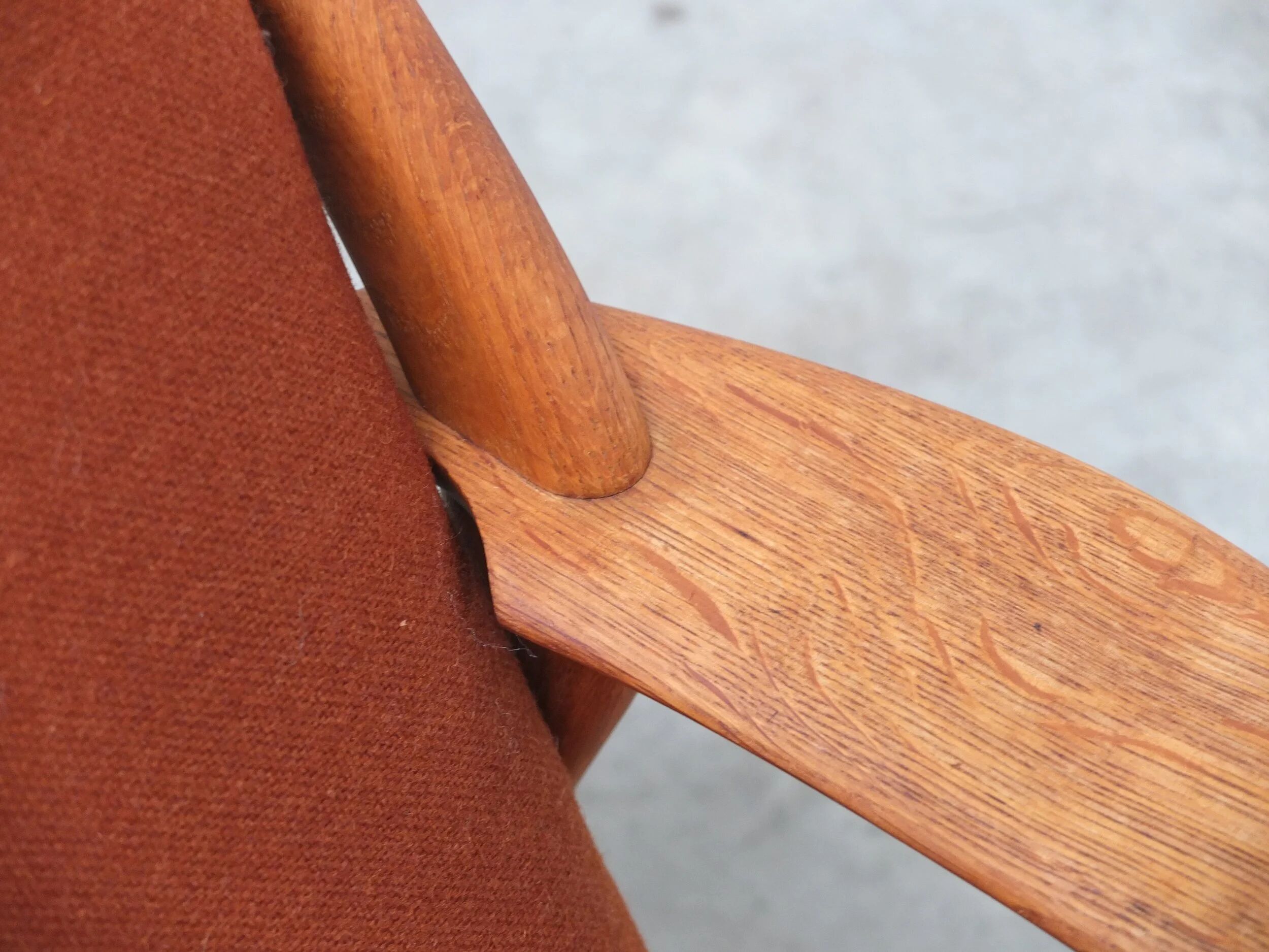 Danish pair of easy chairs in oak by Niels Koefoed, 1960s