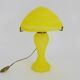 Yellow glass paste mushroom lamp in Art Nouveau style