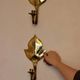Pair of mid-century Swedish brass sconces