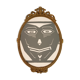 Golden oval frame