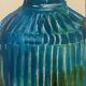 Signed watercolor and ink painting Vase Wabi Sabi collection China