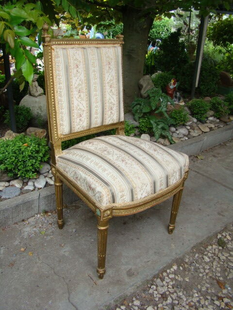 Old Louis XVI fabric chair