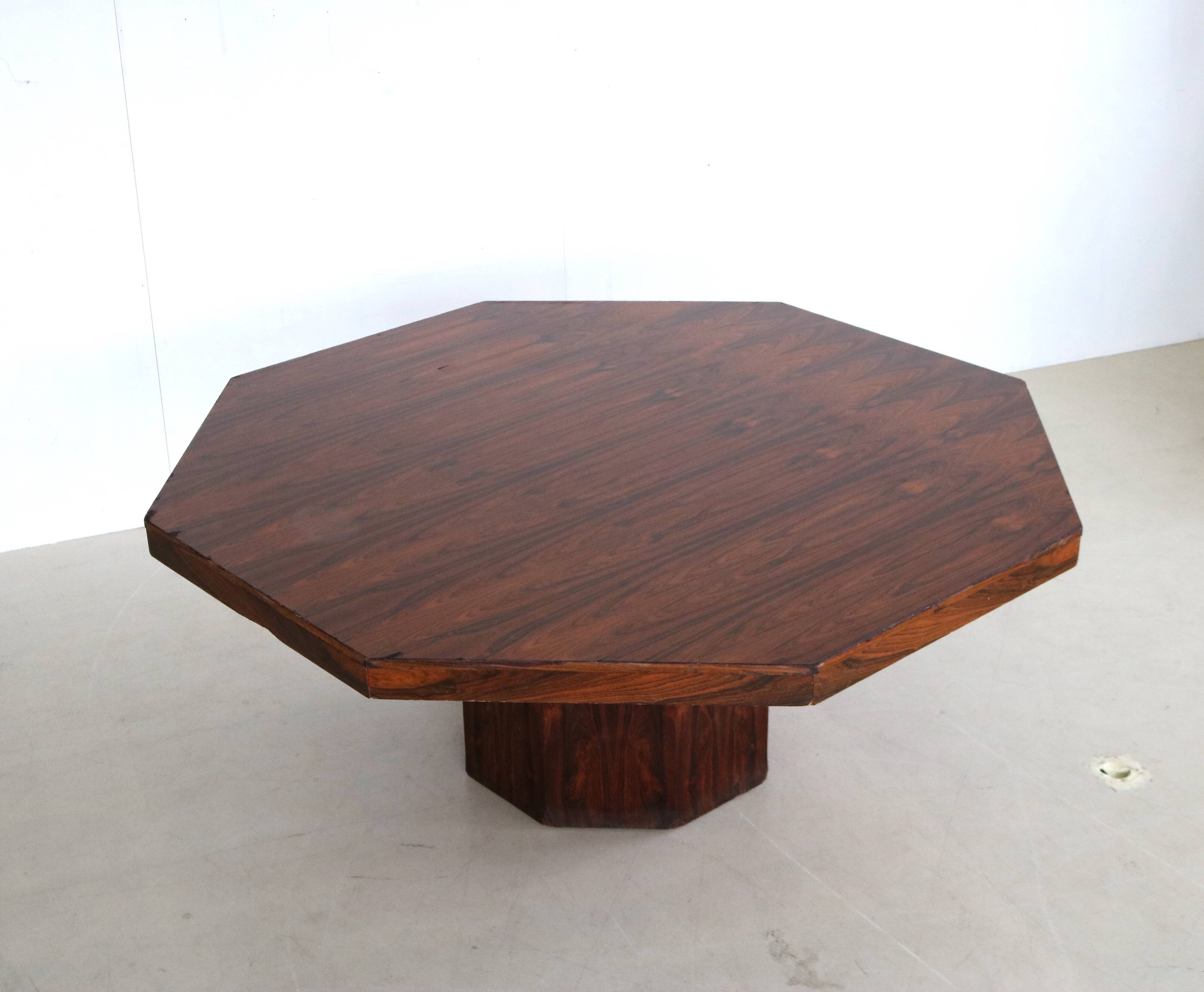 Octagonal dining ore conference table with drawers
