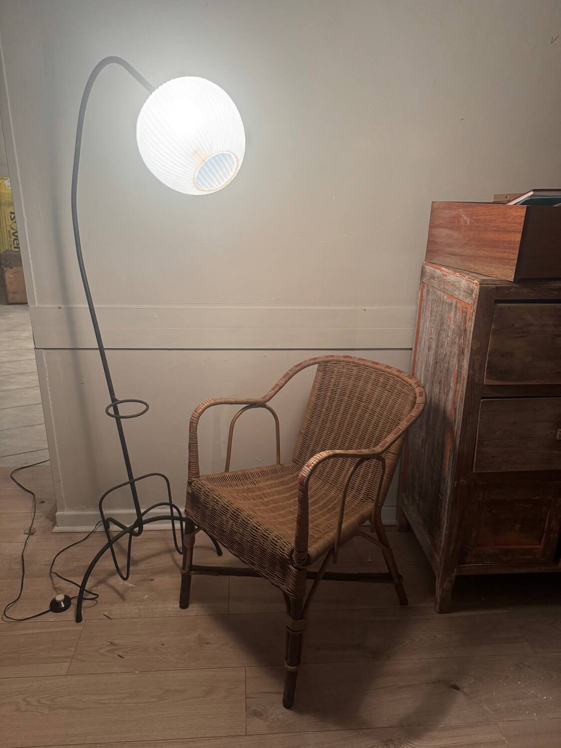1950s tripod floor lamp