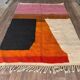 Beni Ourain Berber rug with coloured patterns 1.5/2.5 m