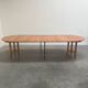Table de salle à manger XXL en bois d'aulne massif ; ronde, ovale