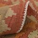 Turkish Vintage Kilim Rug: Shades Of Red Brown Handmade Wool Rug 160x417Cm