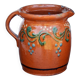 19 th Century French Glazed Terracotta Pitcher Alsace