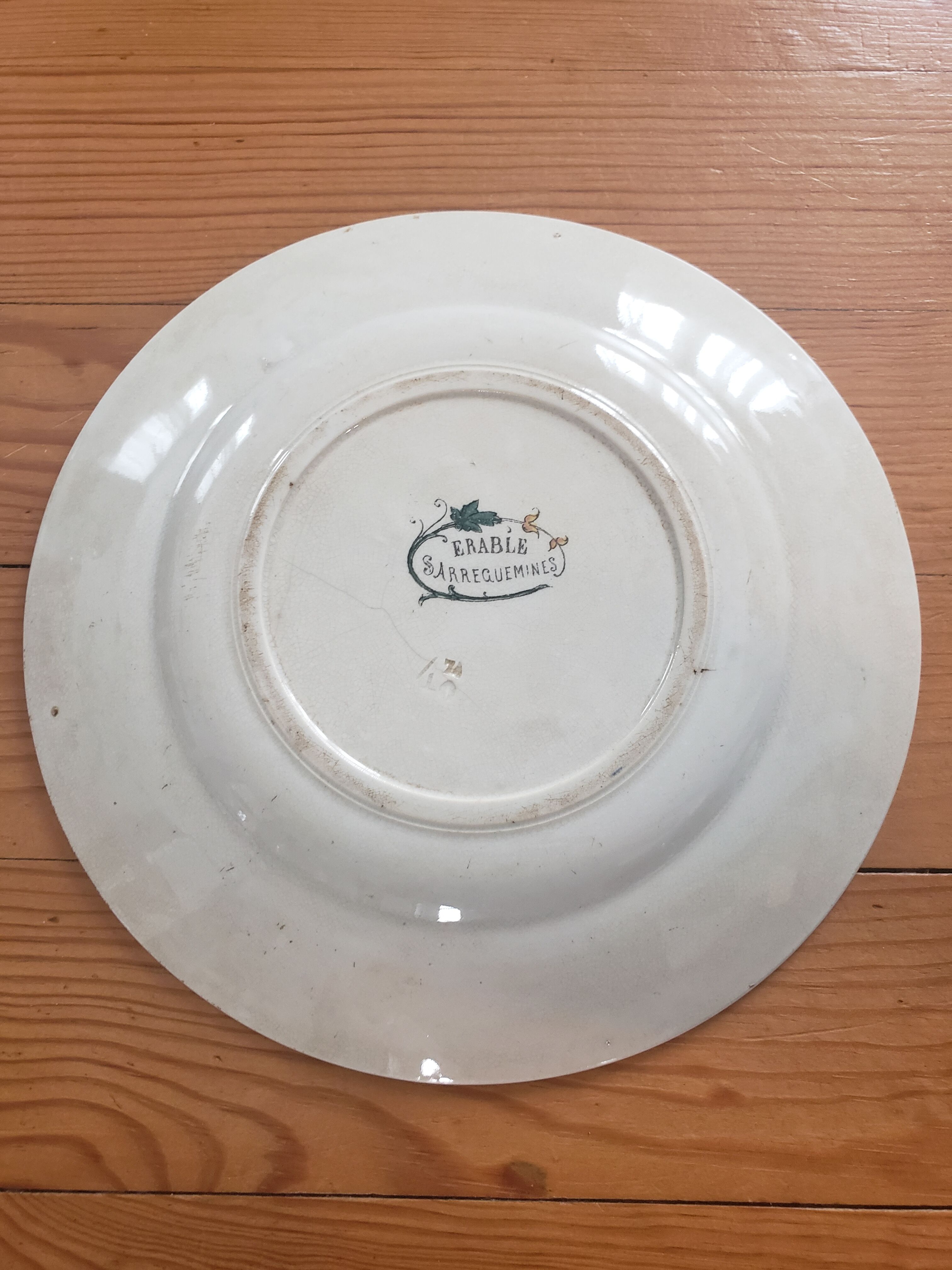 Assiette sarreguemines